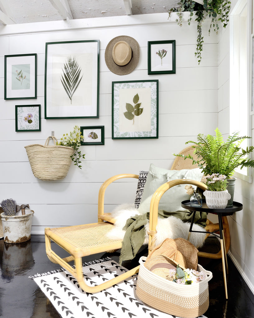Painted Frames + Stenciled Mats
