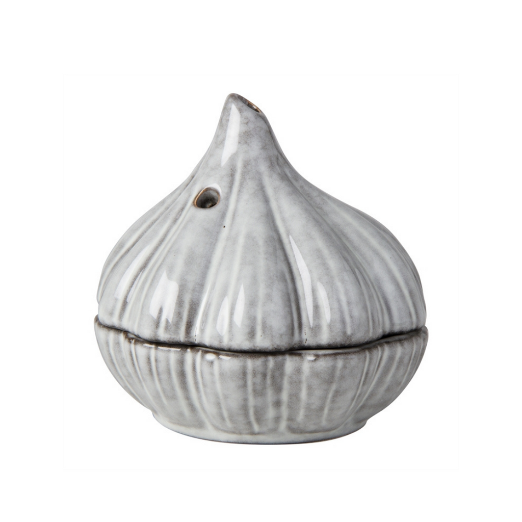 Stoneware Garlic Roaster | Light Grey