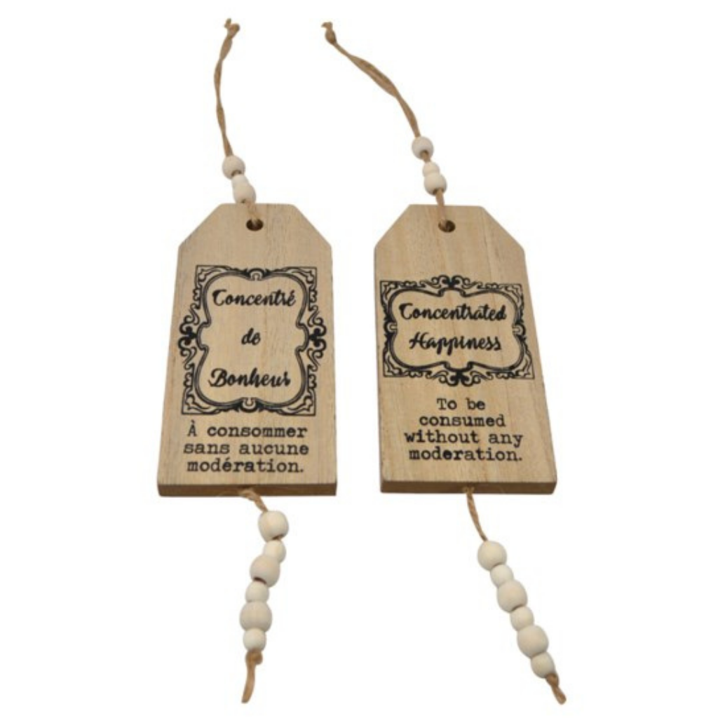 Wine Sign Bottle Tag | Happiness