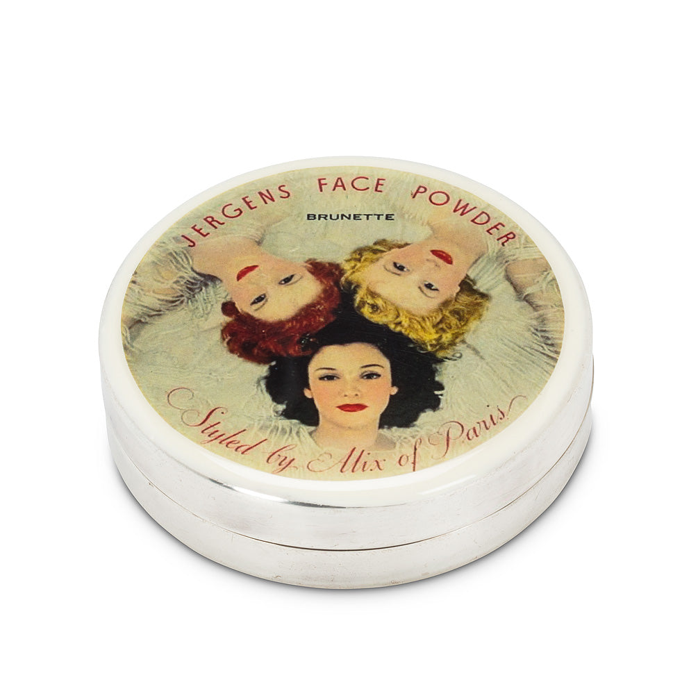 Jergens Face Powder Silver-Plated Box