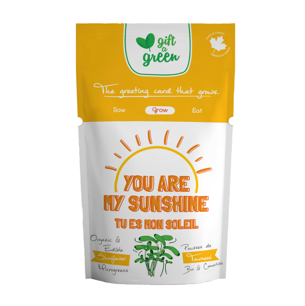 You Are My Sunshine | Edible Microgreens Greeting Card