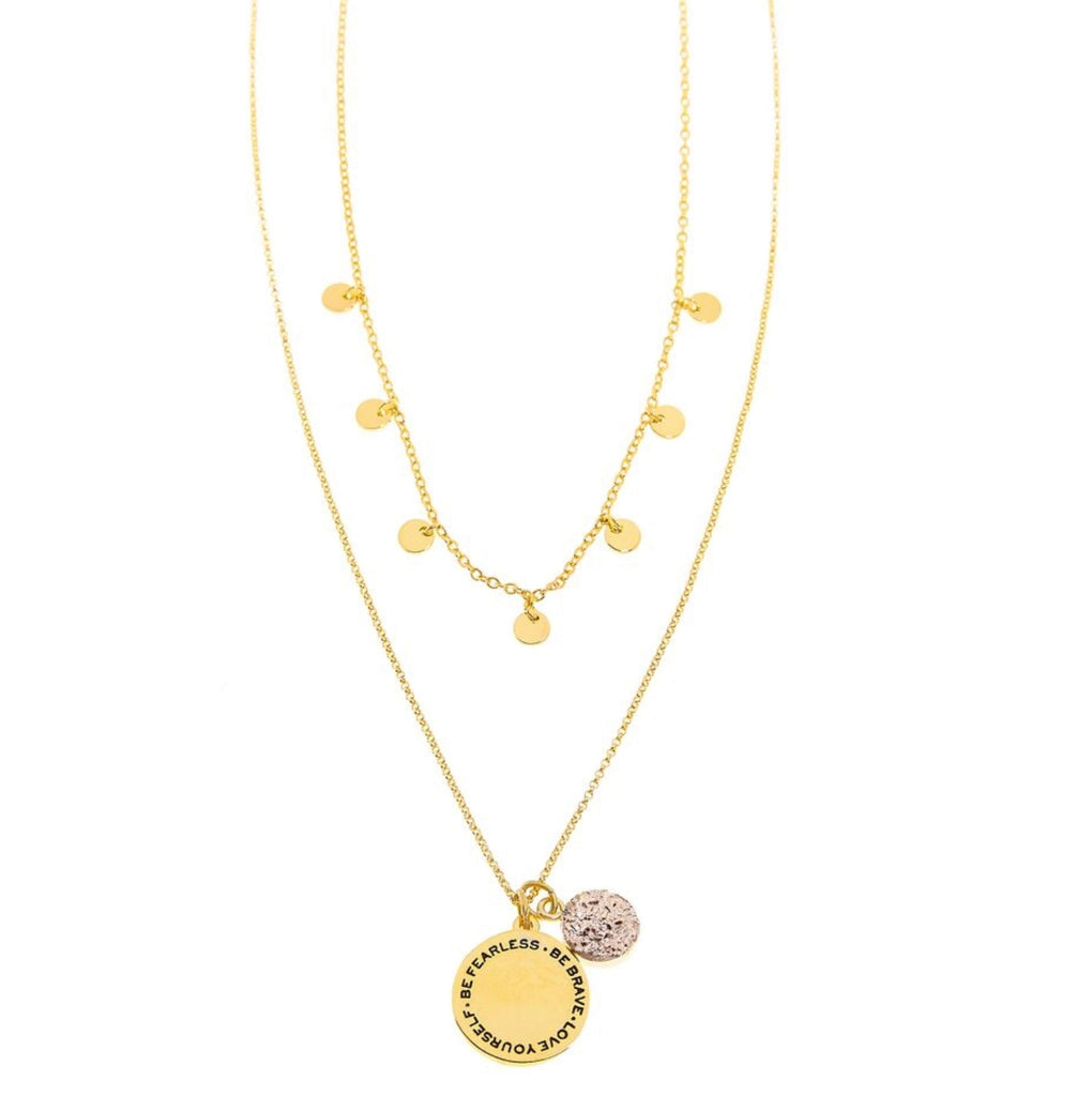 Good Karma Fearless Necklace | Gold