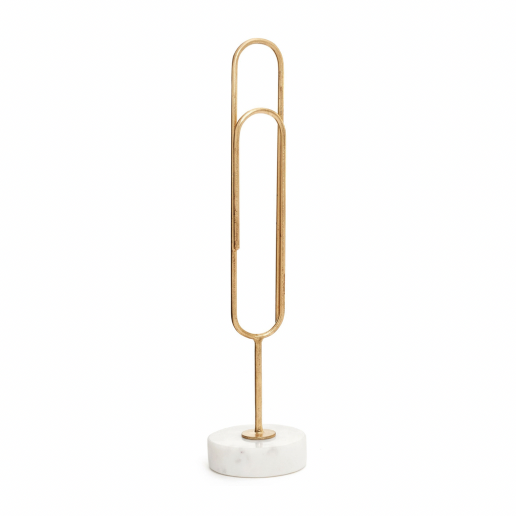 Paperclip Sculpture | Brass | Marble