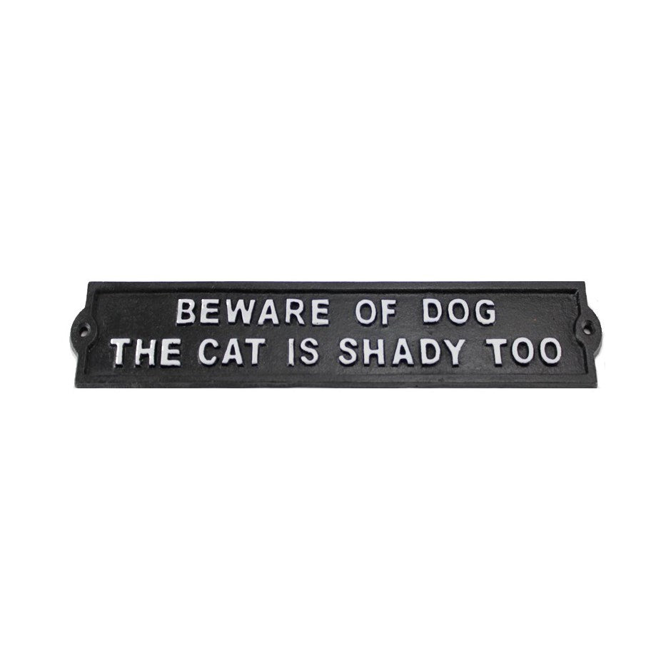 Beware of Dog Sign | Cast Iron