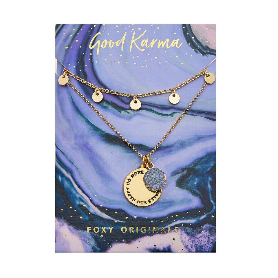 Good Karma Happy Necklace | Gold