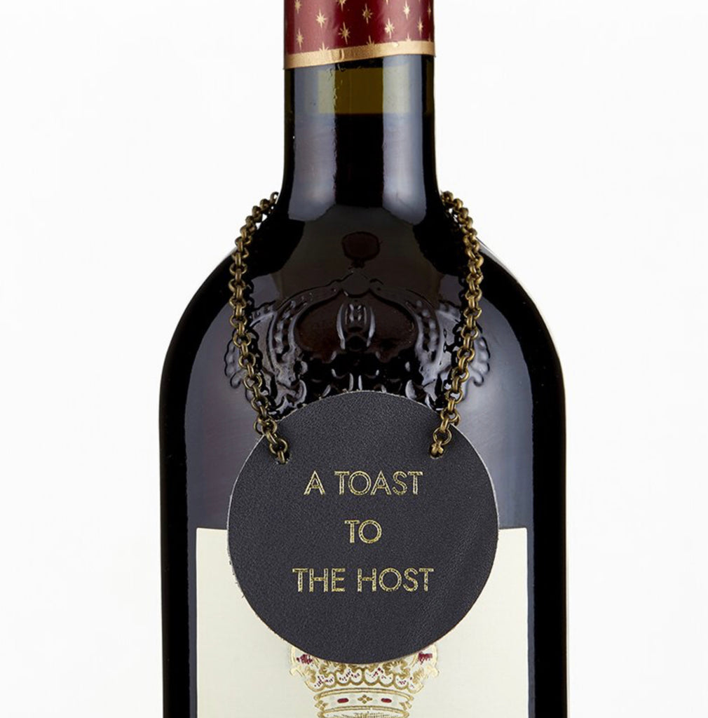 Leather Bottle Tag | A Toast To The Host